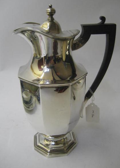 Appraisal: A COFFEE POT maker Manoah Rhodes Sheffield of octagonal baluster