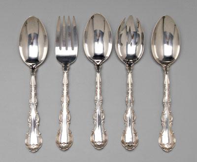 Appraisal: Gorham Strasbourg sterling flatware three - in serving spoons -