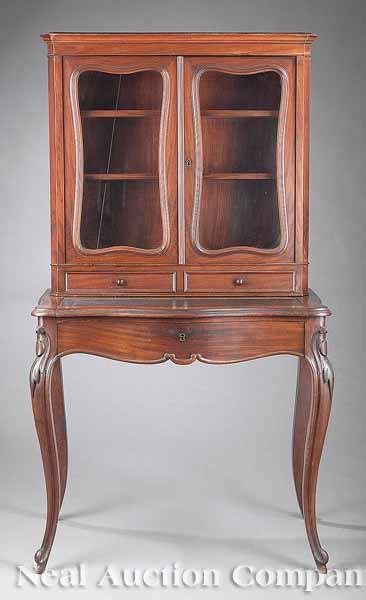 Appraisal: An English Carved Walnut Lady's Writing Desk mid- th c