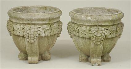 Appraisal: Pair of Cast-Stone Jardini res in in diam