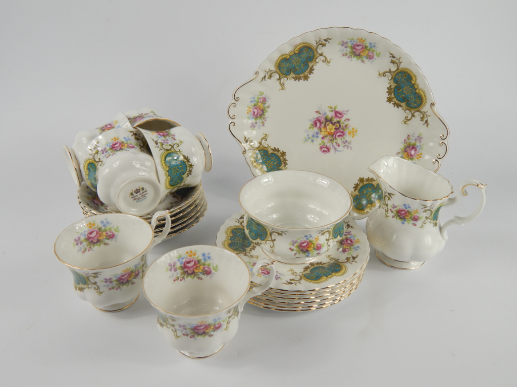 Appraisal: A Royal Albert porcelain part tea service decorated in the