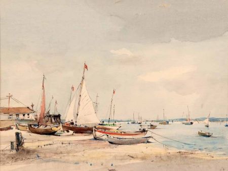 Appraisal: ARTHUR EDWARD DAVIES RBA RCA - BRITISH Signed Watercolour Bawdsey