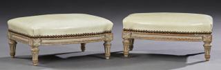 Appraisal: Diminutive Pair of French Louis XVI Style Beech Fo Diminutive