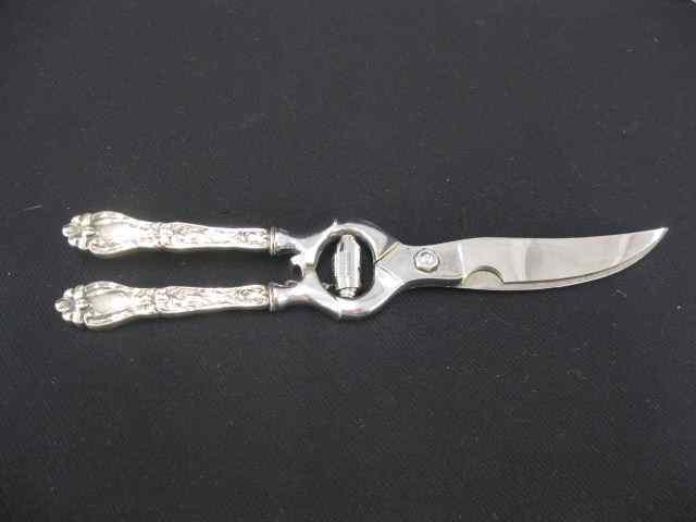 Appraisal: Sterling Silver ''Lily'' Poultry Shears by Frank Whiting '' long