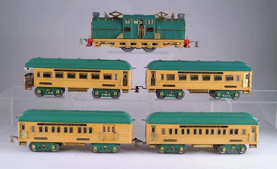 Appraisal: LOT OF FIVE INCLUDES AMERICAN FLYER STANDARD GAUGE LOCOMOTIVE WITH