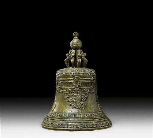 Appraisal: BRONZE BELL late Baroque Russia th century With depiction of