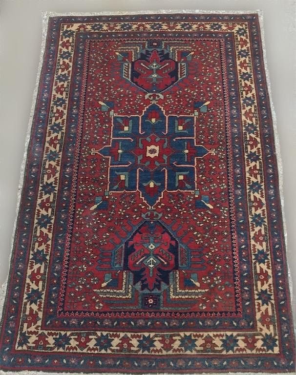 Appraisal: Heriz Area Carpet Heriz area carpet early th c '