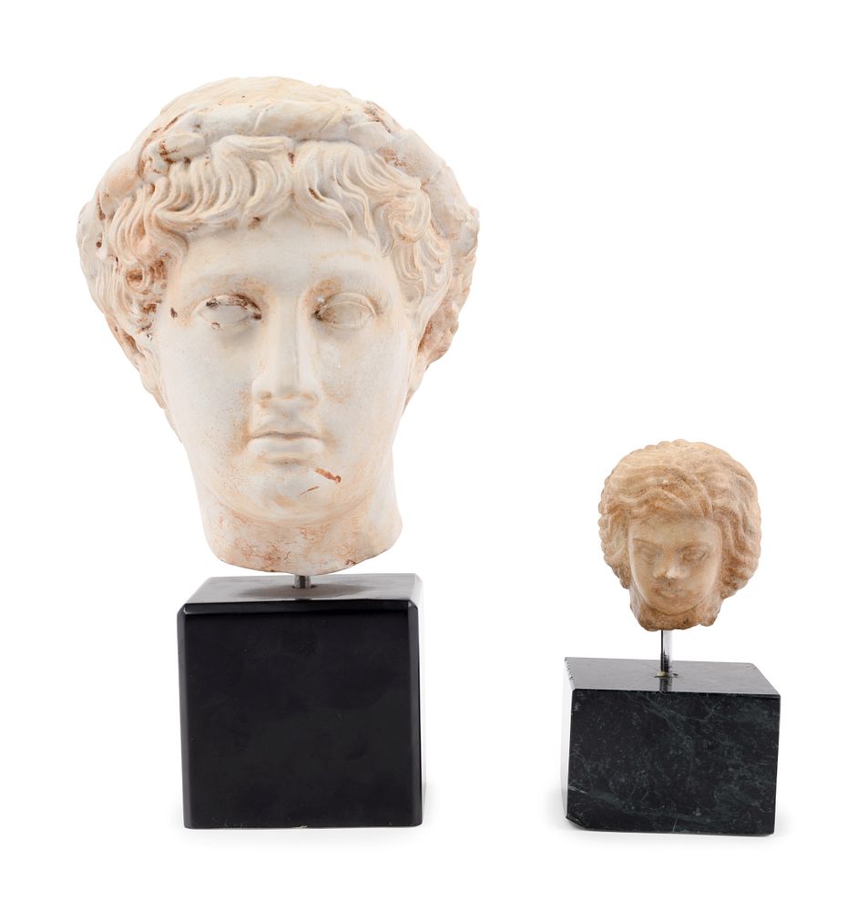 Appraisal: A Roman Style Plaster Head of a Youth A Roman