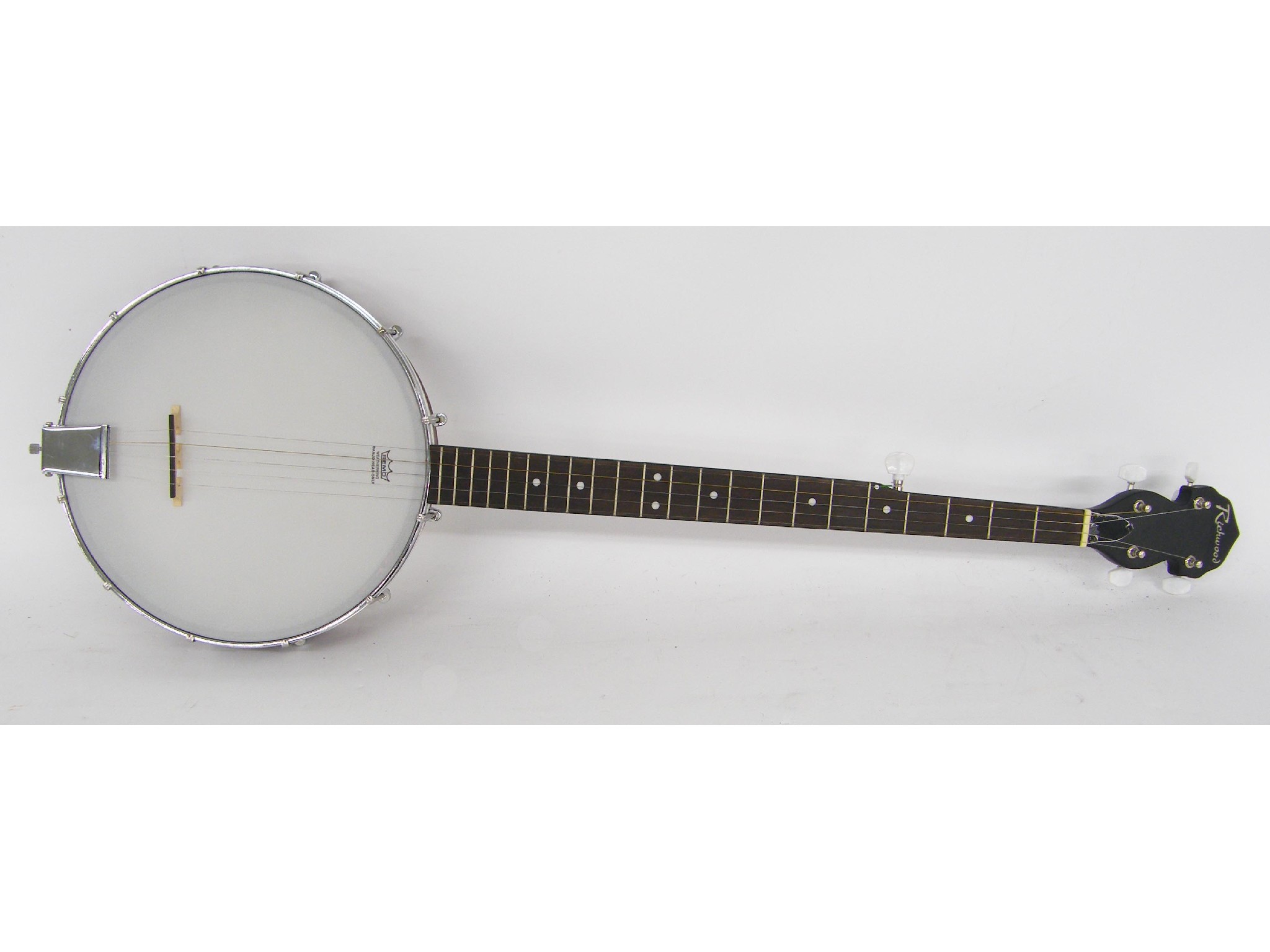 Appraisal: Richwood five string banjo with skin and scale soft case