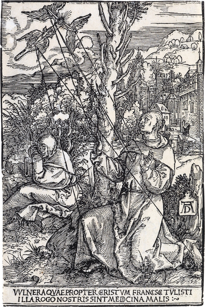 Appraisal: ALBRECHT D RER St Francis Receiving the Stigmata Woodcut printed