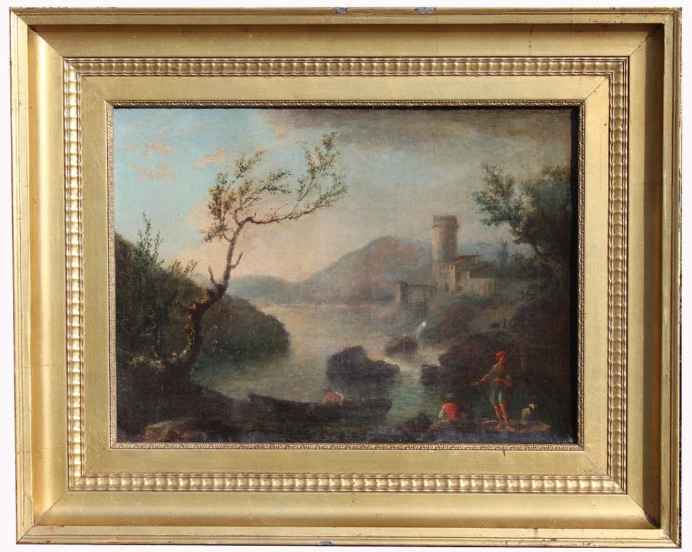 Appraisal: Old Master Italian Landscape Painting w Figures Old Master Italian