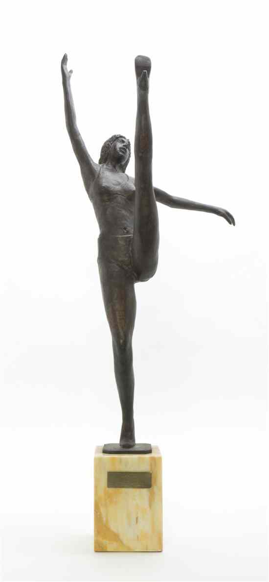 Appraisal: An American Bronze Sculpture Mario Spampinato Italian American - Dancer