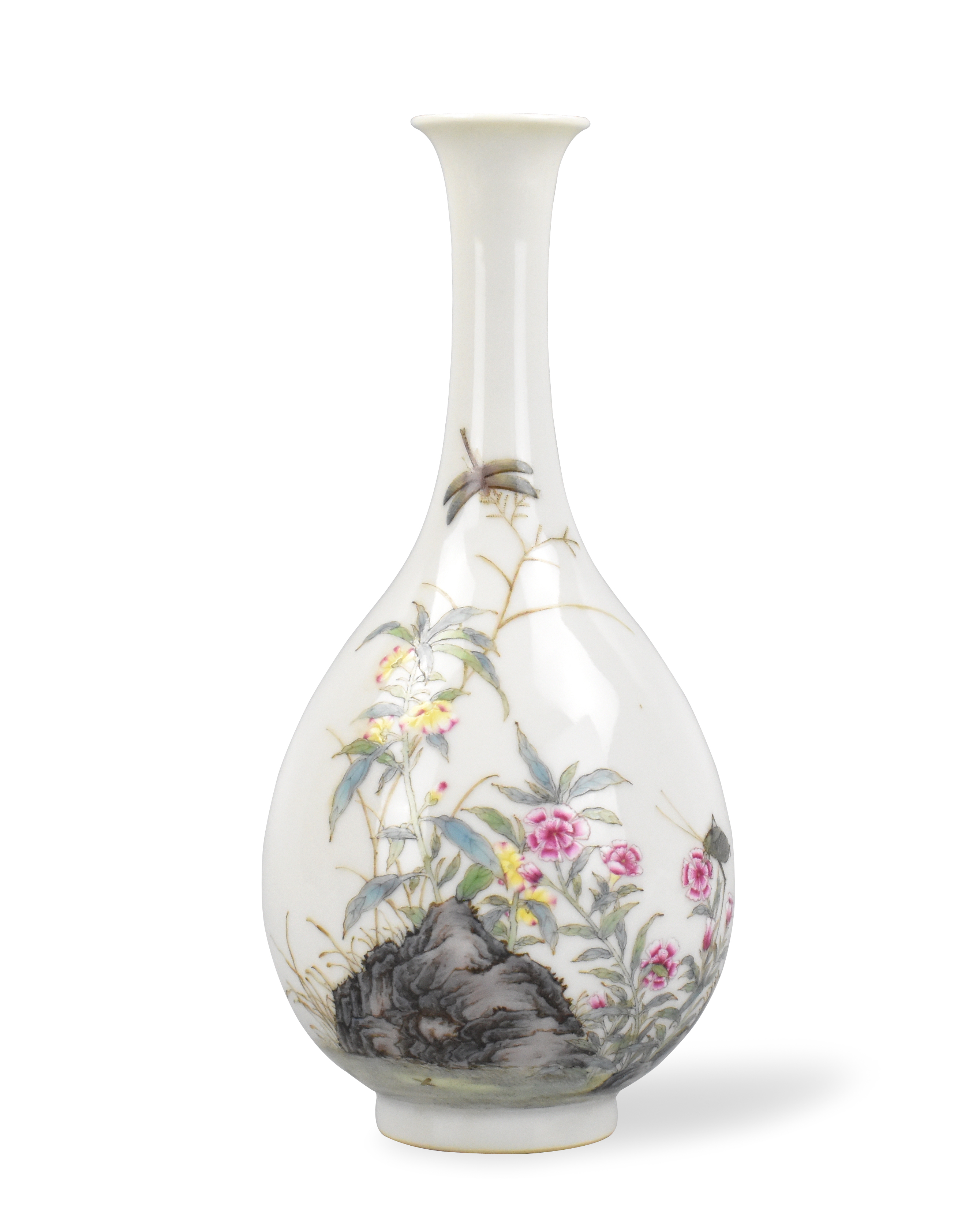 Appraisal: A Chinese enamel vase with butterfly Yongsheng mark Small raised