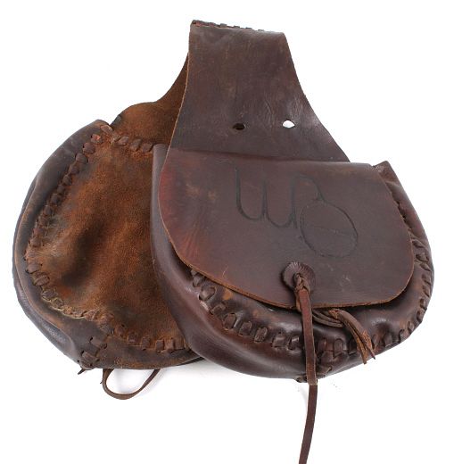 Appraisal: Hand Made WO Branded Leather Saddle Bags Included in this