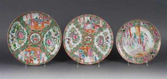 Appraisal: Chinese Export Rose Mandarin porcelain luncheon plates and two similar