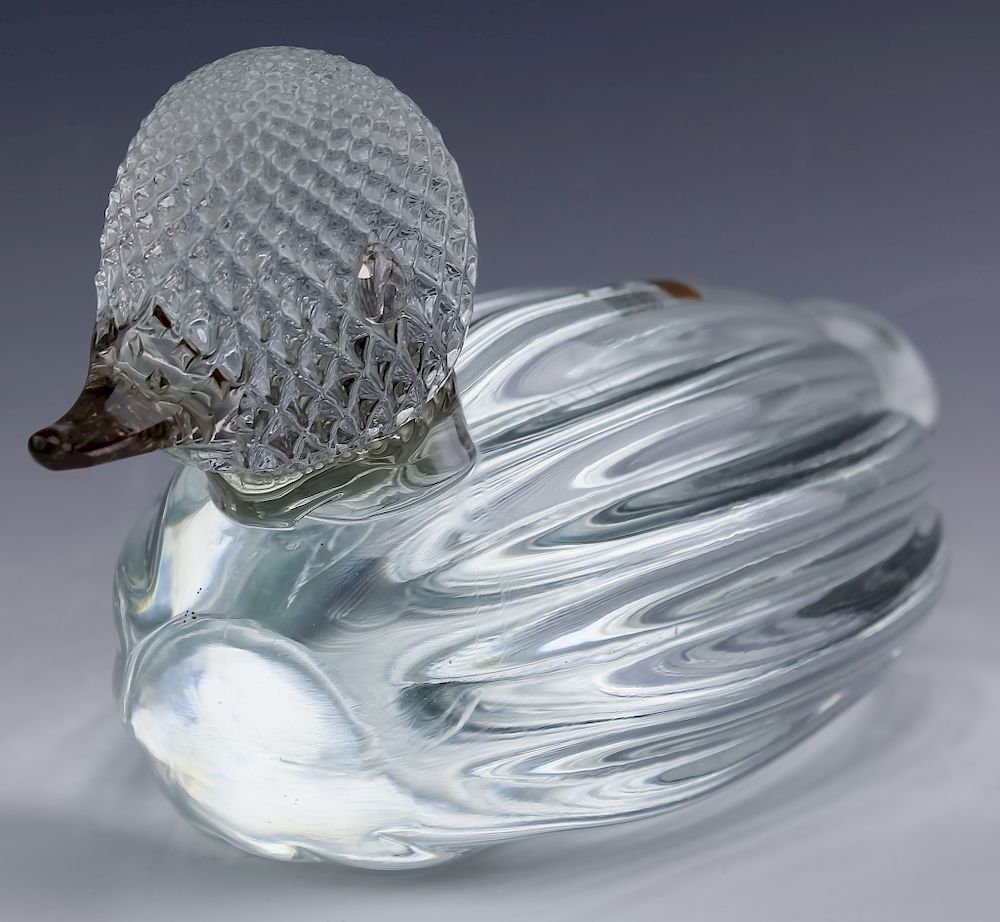 Appraisal: L Zanetti Murano Italian Art Glass Duck Sculpture Guaranteed Authentic