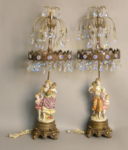 Appraisal: Pair of figural table lamps th c h