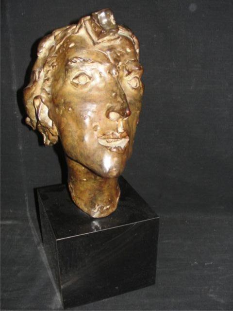 Appraisal: ARONSON David Bronze Bust of a Man Signed on back