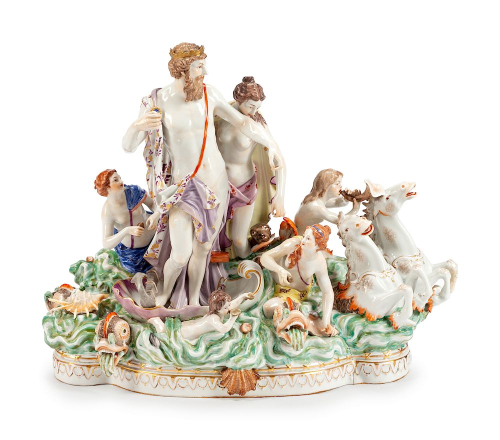 Appraisal: A Vienna Porcelain Figural Group Depicting the Triumph of Neptune