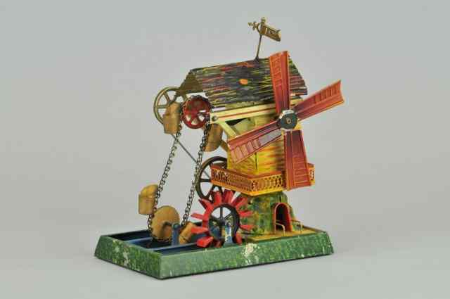 Appraisal: DOLL MILL Germany c 's painted overall features windmill on