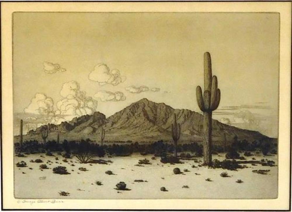 Appraisal: George Elbert Burr American - etching late th th C