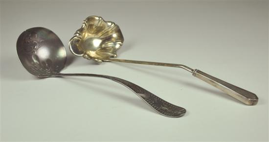 Appraisal: Silverplate Ladles Early th Century One with aesthetic revival pattern