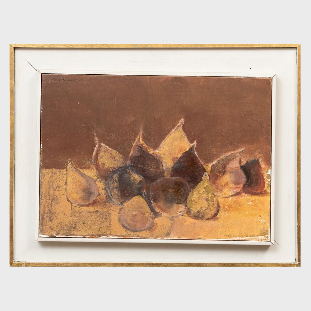 Appraisal: Roger Gerster b Still Life with Pears Oil on canvas