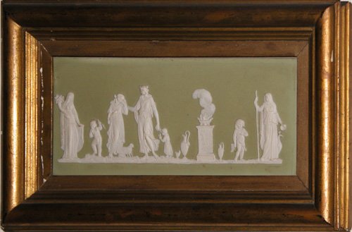 Appraisal: Artist Title Wedgwood neoclassical plaque of figures titled Serenity Medium