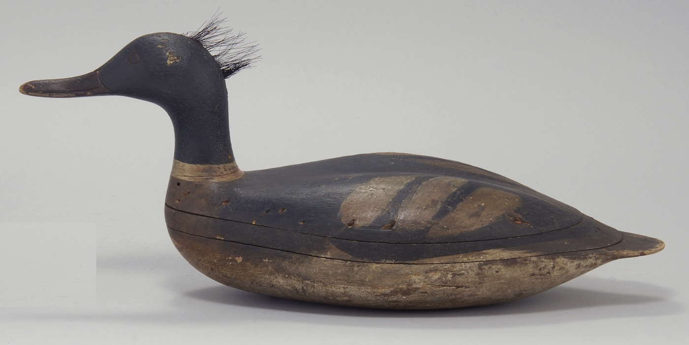 Appraisal: RED-BREASTED MERGANSER DRAKE DECOY From Martha's Vineyard Maker unknown Carved