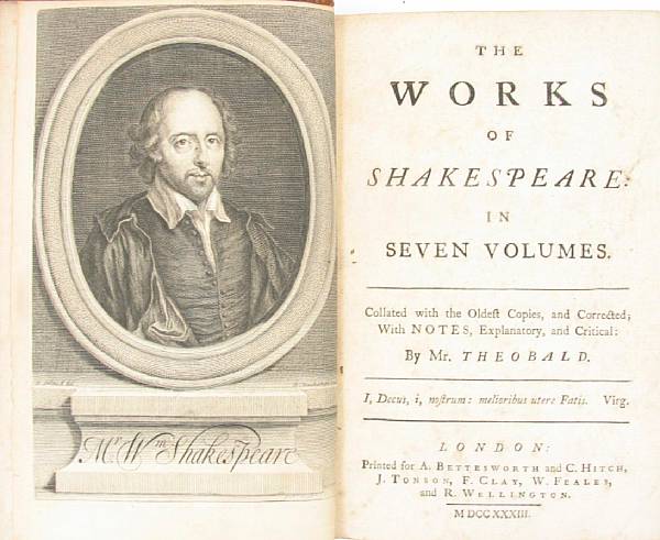 Appraisal: Bindings-Literature volumes including Shakespeare William Works London volumes Period full