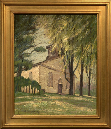 Appraisal: Clarence Kerr Chatterton American - View of a Church oil