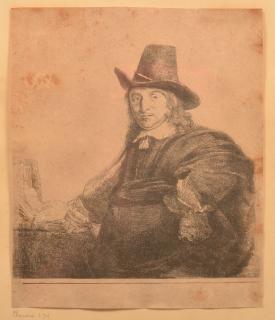 Appraisal: Rembrandt Etching of Artist Jan Asselyn C Rembrandt Van Rijn