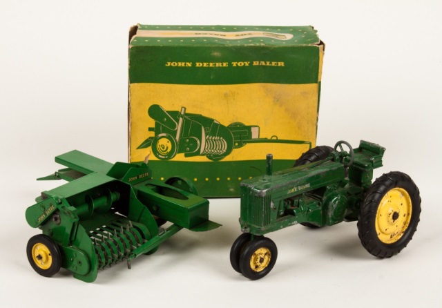 Appraisal: Nine Ertl John Deere tractors circa tractors and similar farming