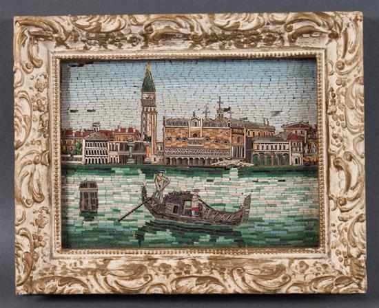 Appraisal: Italian micromosaic of a Venetian canal scene th century scene