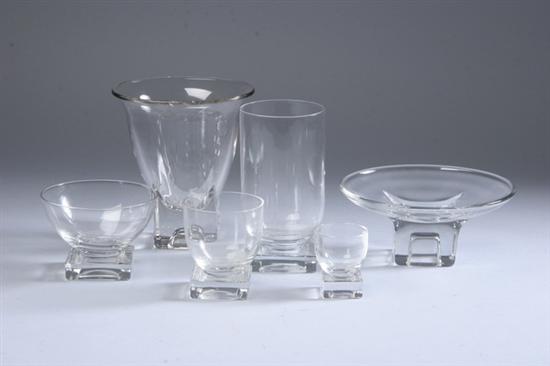 Appraisal: -PIECE CAMBRIDGE GLASS COMPANY STEMWARE SERVICE Square Bottom pattern Including