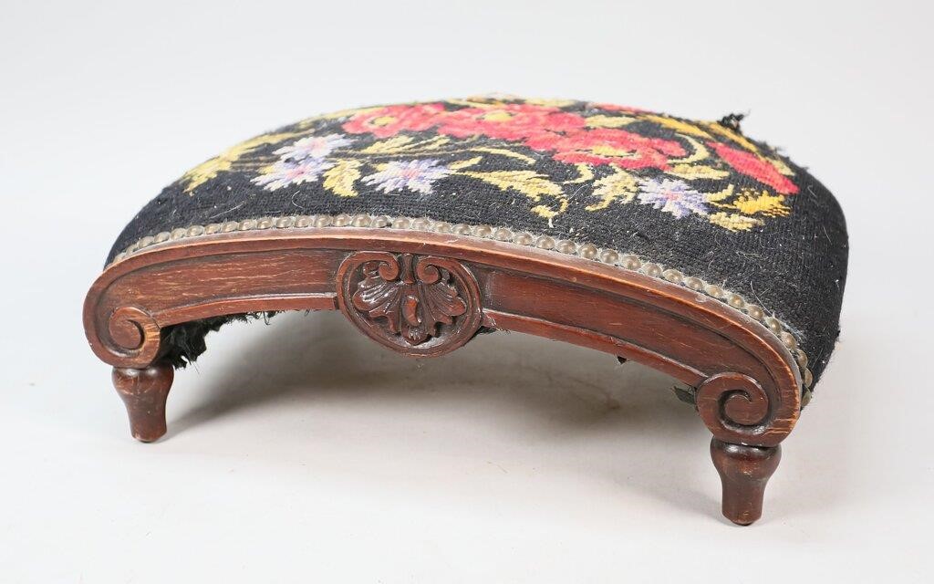 Appraisal: CHIPPENDALE STYLE FOOTSTOOLChippendale style footstool Late th Early th Century