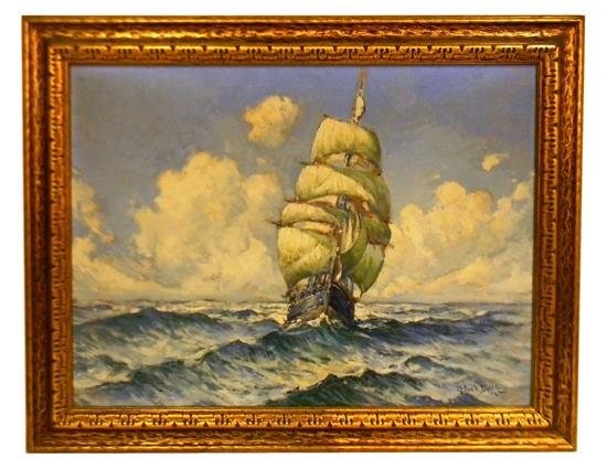 Appraisal: Arthur V Diehl American - oil on board marine scene