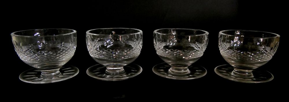 Appraisal: WATERFORD CUT CRYSTAL DESSERT GLASSES WATERFORD CUT CRYSTAL DESSERT GLASSES