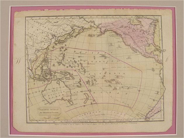 Appraisal: F J HUNTINGTON PACIFIC OCEAN MAP Map of Pacific Ocean