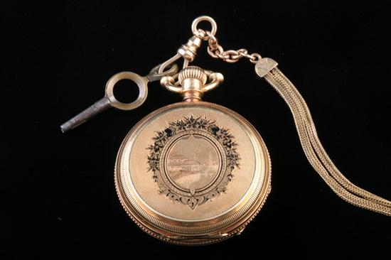 Appraisal: VICTORIAN K YELLOW GOLD HUNTING CASE POCKET WATCH ON K