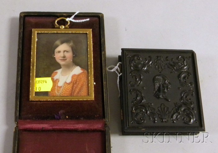 Appraisal: A P Critchlow Washington Profile Double Daguerreotype Portrait Case and