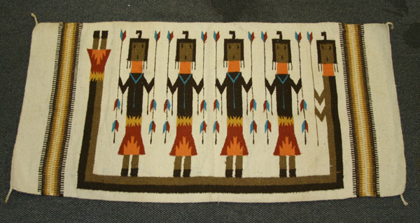 Appraisal: Four Navajo Yei and Mexican wool rugs runners Yei x