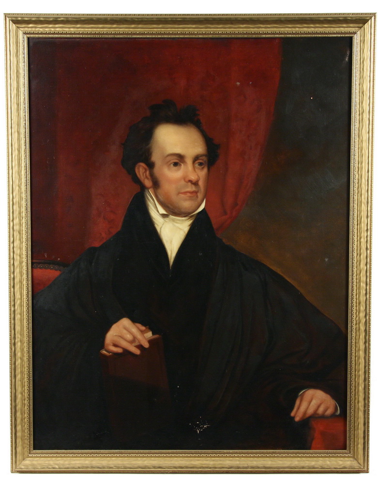 Appraisal: OIL ON CANVAS Portrait of the Rev Ebenezer Parkman of