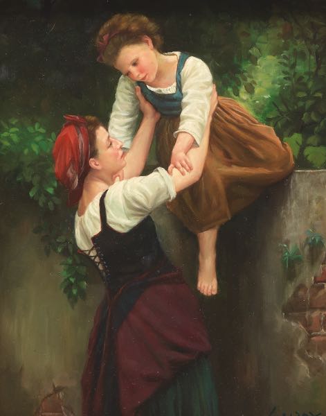 Appraisal: AFTER WILLIAM-ADOLPHE BOUGUEREAU FRENCH - x board After Les Petites