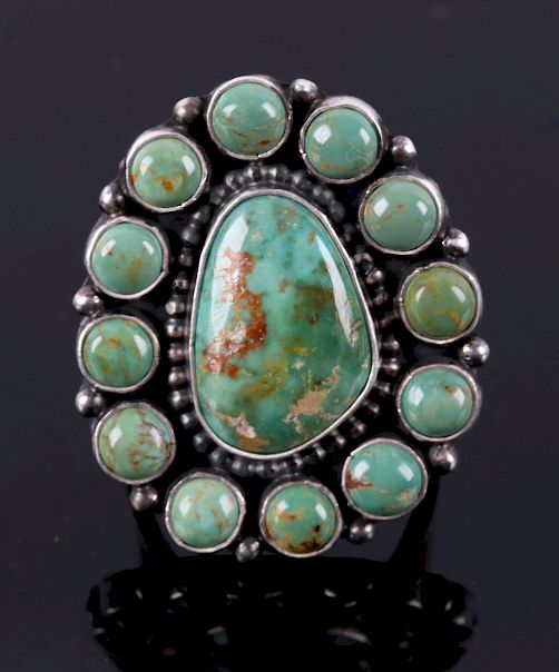 Appraisal: Navajo Royston Turquoise Sterling Silver Ring Included in this lot