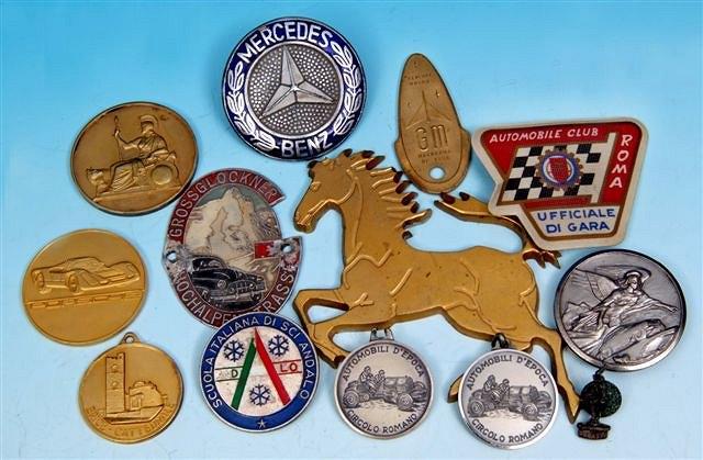 Appraisal: A MISCELLANEOUS COLLECTION OF MOTORING MEDALLIONS AND SIMILAR ITEMS including