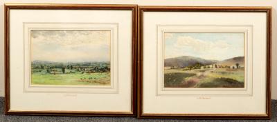 Appraisal: L A Hamond Rural Landscape a pair watercolour cm x