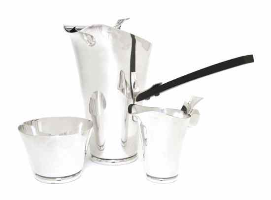 Appraisal: An American Sterling Silver Coffee Service Allan Adler comprising a