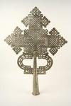 Appraisal: CROSS - th C Ethiopian silvered religious cross for staff