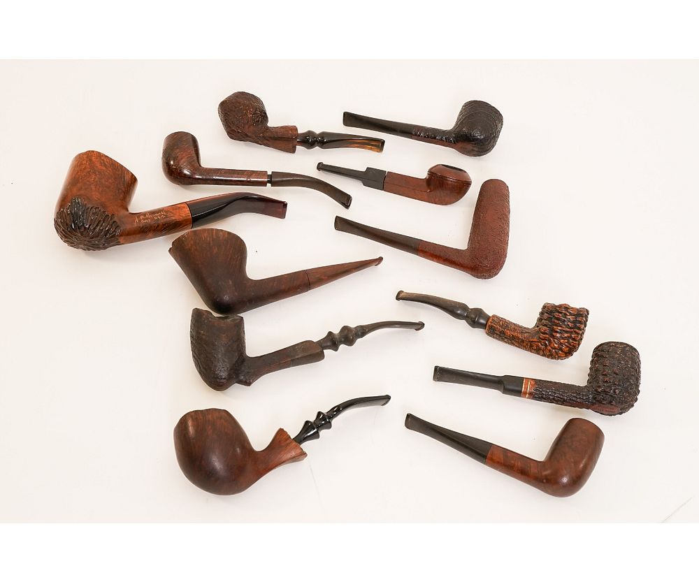 Appraisal: Collection of Twelve Smoking Pipes Collection of twelve smoking pipes